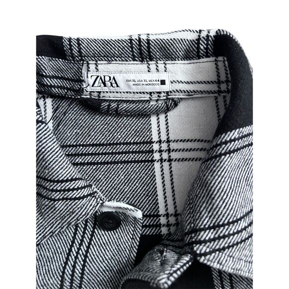Zara Plaid Overshirt Button Down Outerwear Jacket - Picture 7 of 7